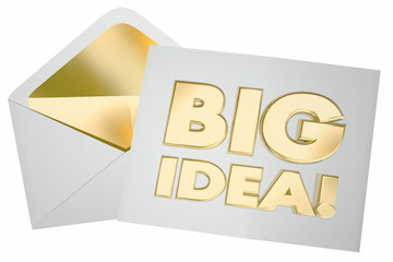 Big Idea Envelope Opening Share Message Communication 3d Illustr