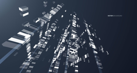 Abstract geometric technology design element.