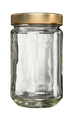 Closed glass jar with lid