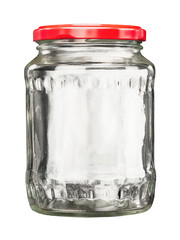 Closed glass jar with lid