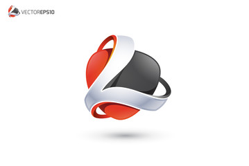 L Logo - Abstract Letter L 3D Logo