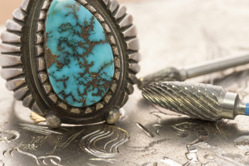 Turquoise Jewelry Tool Silver Carbide Bur Engraving