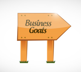 Business Goals wood sign concept