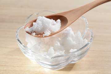 coconut oil with spoon