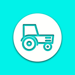 Tractor - vector icon.