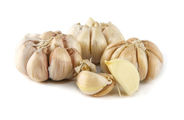 Fototapeta premium Garlic on white