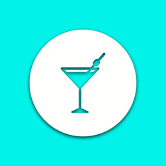 Cocktail - vector icon.