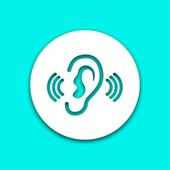 Ear - vector icon.