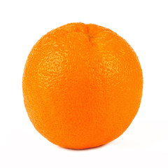 Fresh orange isolated on a white background. Ripe citrus fruit full of vitamins.