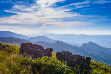 Fototapeta na wymiar Doi Pha Tang viewpoint ,Chiang Rai province in Thailand. beauti