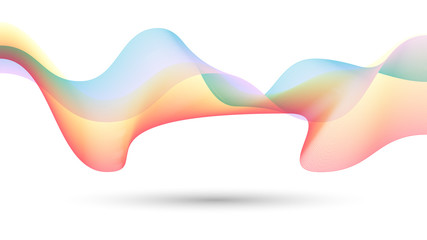 Abstract colorful creative wave line background.
