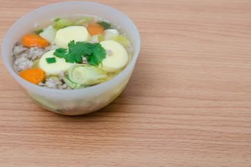 Clear Soup with Bean Curd and Minced Pork