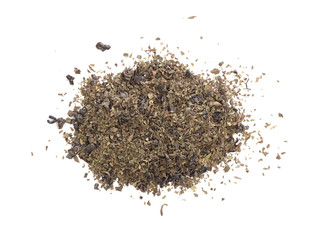 Dry tea leaves