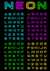neon color font
