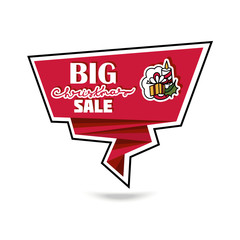 Banner big sale. Christmas sale. Vector template for your design.