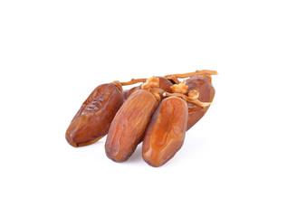 Dates  Palm fruit on white background