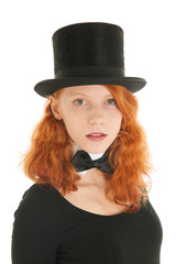 Woman wilk black silk hat © Ivonne Wierink