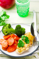 Baked chicken breast with Vegetables