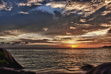 Sunset La Digue Seychelles