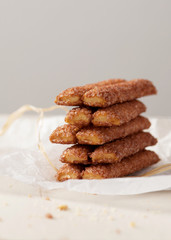 Homemade cinnamon sticks cookies with brown sugar.