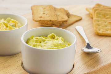 Curried chicken salad and toast