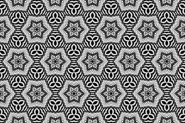 Black-and-white ornament with a gray tint. E
