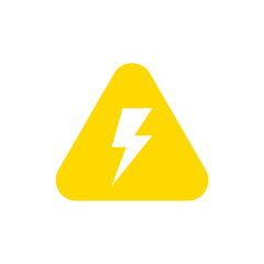 High voltage sign vector icon