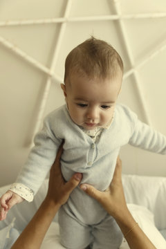 little baby in hands