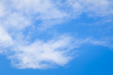 Blue sky with white cloud background