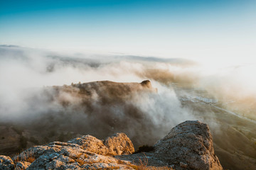 The mountains in the fog 8