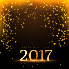 2017 new year celebration background in golden style