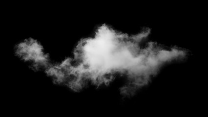 Fototapeta na wymiar cloud with a blanket of smoke on black