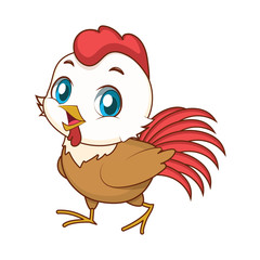 Cute rooster illustration