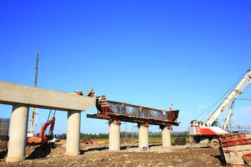 The bridge is under construction