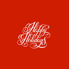 happy holidays handwritten lettering text inscription holiday ph