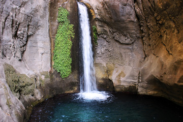 Waterfall in Sapadere Canyon, Alanya, Turkey