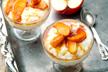 Coconut Rice Pudding with Caramelized Apples