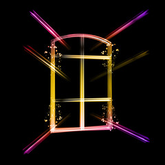 Fen&ecirc;tre couleurs light painting