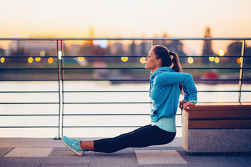 Workout on riverside