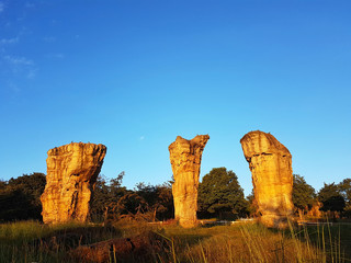 stone at MOR HIN KHAOW CHAIYAPHUM in the morning. It's Stonehenge of Thailand