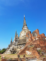 part of Wat Phra Sri Sanphet  in the Ayutthaya Historical Park.