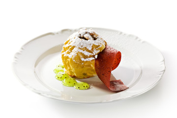 Baked Apple Stuffed with Nuts and Dried Fruits