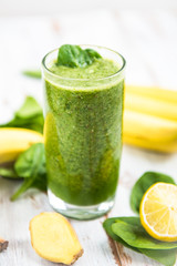 Freshly Made Healthy Green Smoothie