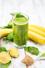 Freshly Made Healthy Green Smoothie