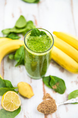 Freshly Made Healthy Green Smoothie