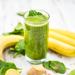 Freshly Made Healthy Green Smoothie