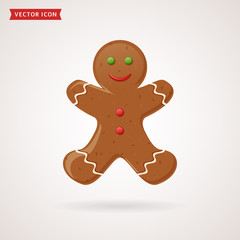 Obraz premium Gingerbread vector icon.