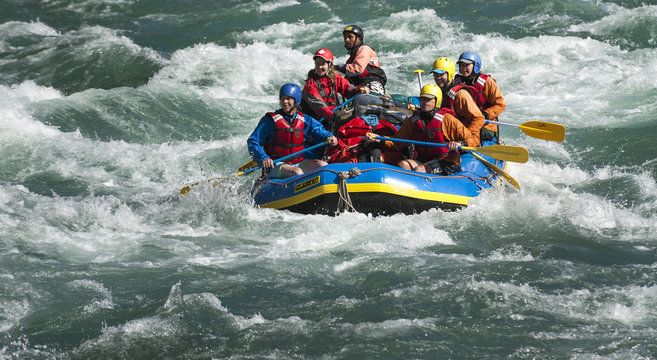 A rafting expedition on the Karnali River, west Nepal