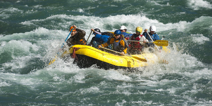 A rafting expedition on the Karnali River, west Nepal