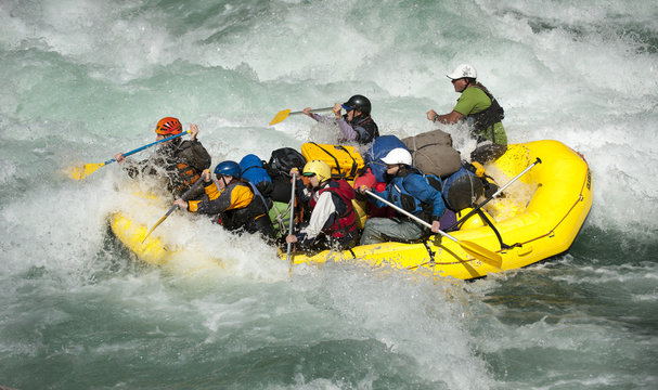 A rafting expedition on the Karnali River, west Nepal